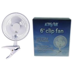 ACFC6 Active Air 6 in. Clip On Desk Office Kitchen Hydroponics Grow Fan