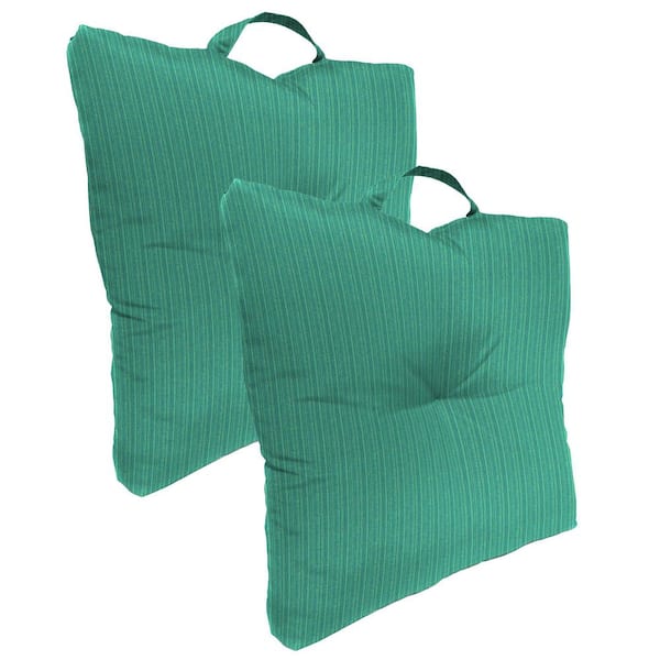 Jordan Manufacturing 20 in. L x 20 in. W x 5 in. T Square Outdoor Throw Pillow in Federal Bayou (2-Pack)