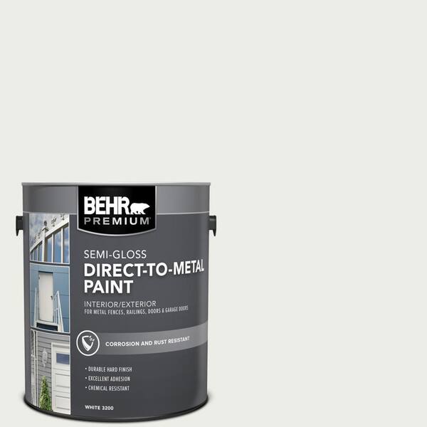 BEHR PREMIUM 1 gal. 52 White SemiGloss Direct to Metal Interior