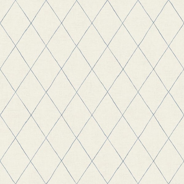 A-Street Prints Rhombus Blue Geometric Paper Strippable Roll (Covers 56.4 sq. ft.)