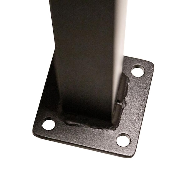 NUVO IRON 34.75 in. H x 48 in. W Black Aluminum Stair Railing Kit