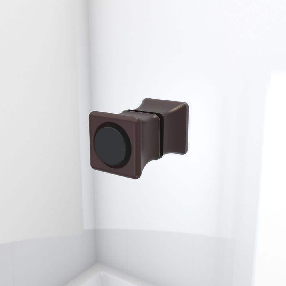 Aqua-Q Fold 36" x 58" Frameless Tub Door in Oil Rubbed Bronze