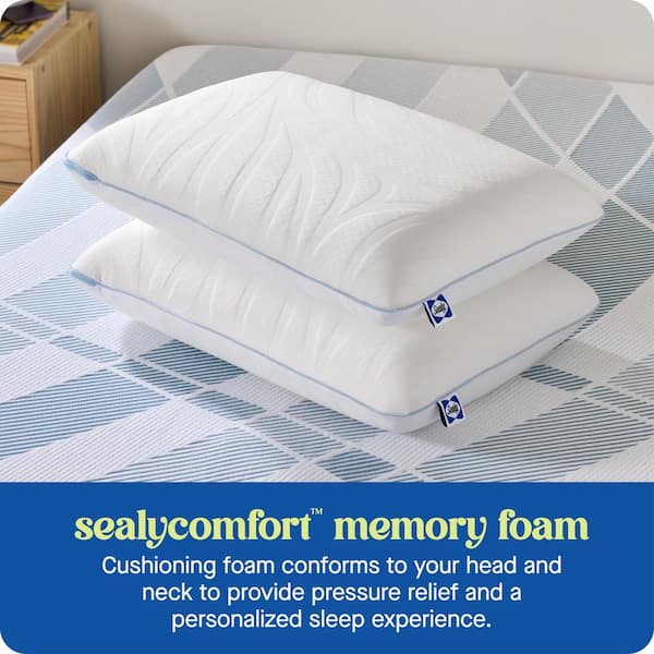 Sealy Essentials Standard Size Cooling Gel Memory Foam Support