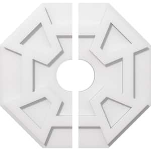 1 in. P X 6-1/4 in. C X 18 in. OD X 4 in. ID Logan Architectural Grade PVC Contemporary Ceiling Medallion, Two Piece