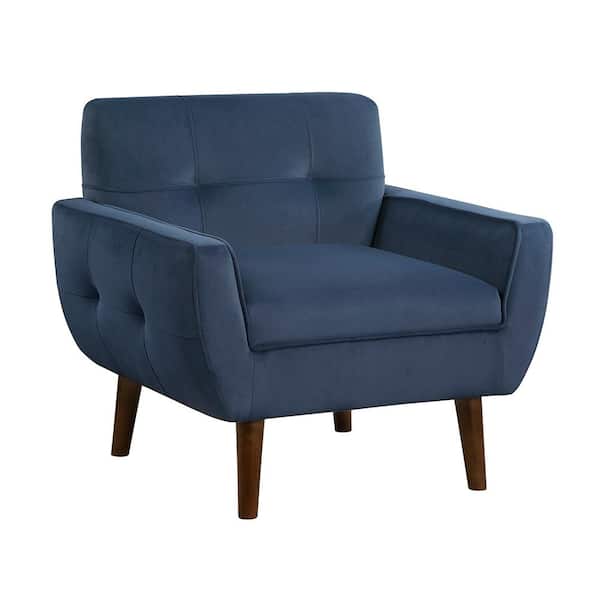 Phapsody Blue Velvet Upholstery Accent Chair