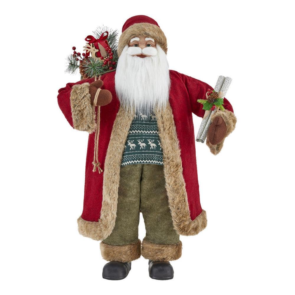 Home Accents Holiday 3 ft Santa With Present Bag and List