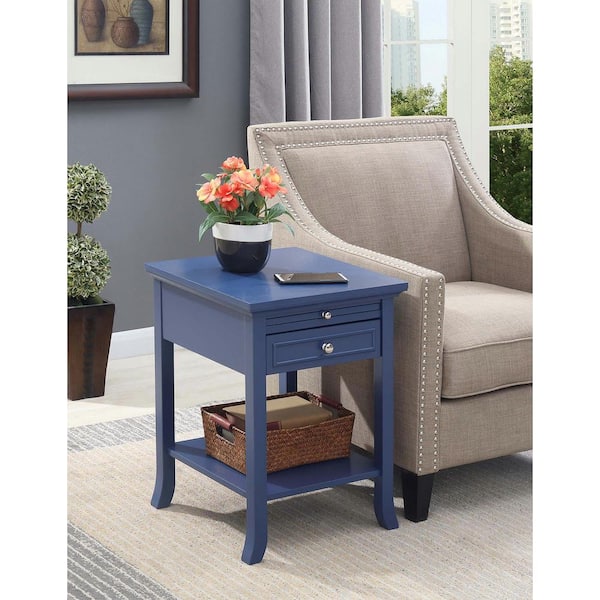 Convenience Concepts American Heritage Cobalt Blue Logan End Table