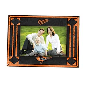 MLB 4 in. x 6 in. Gloss Multicolor Art Glass Orioles Picture Frame