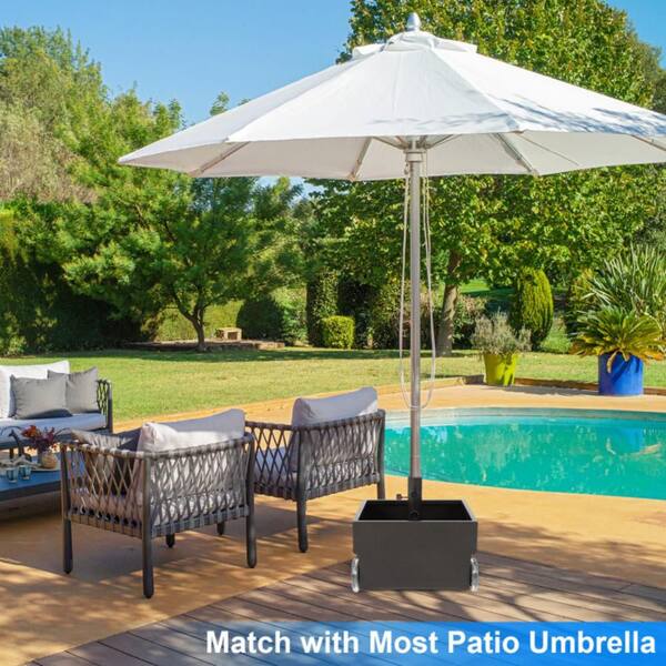 large 20'patio umbrella PURPLE LEAF 15x9ft Double-Sided Rectangular Outdoor Market Patio with Base, Light Grey Please take this umbrella with you to enjoy your outdoor life How to Choose a Patio