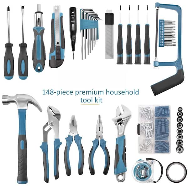 Laybus 148-Piece Home Tool Kit, Household Basic Portable Hand