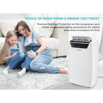 14,000 BTU (10,000 BTU DOE) Portable Air Conditioner with Dehumidifier in White