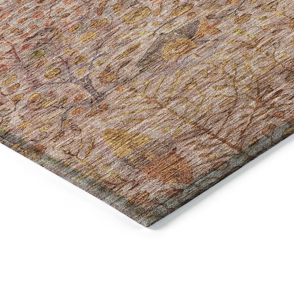 Chantille Machine Washable Indoor/Outdoor Abstract ACN2053 Terracotta 9 ft. x 12 ft. Area Rug