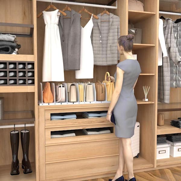 Lynzavix Adjustable Shelf Divider for Closet, 2-Pack Clear