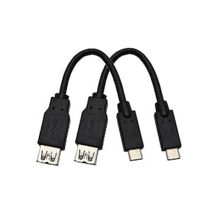 Panel Mount Cable USB C to Micro B Male - 30cm : ID 4056 : $4.95