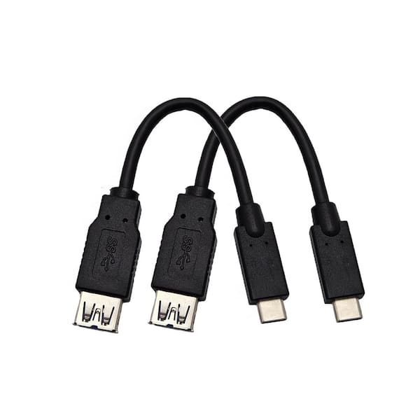 onn. USB-C to USB Female Adapter, 4 Cable, Compliant with USB 3.1 Gen 1  and Supports Data Transfer up To 5 Gbps