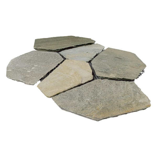 Golden White 18 in. x 26 in. Mesh-Mounted Flagstone Paver Tile (74 Pieces/203.5 Sq. Ft. /Pallet)