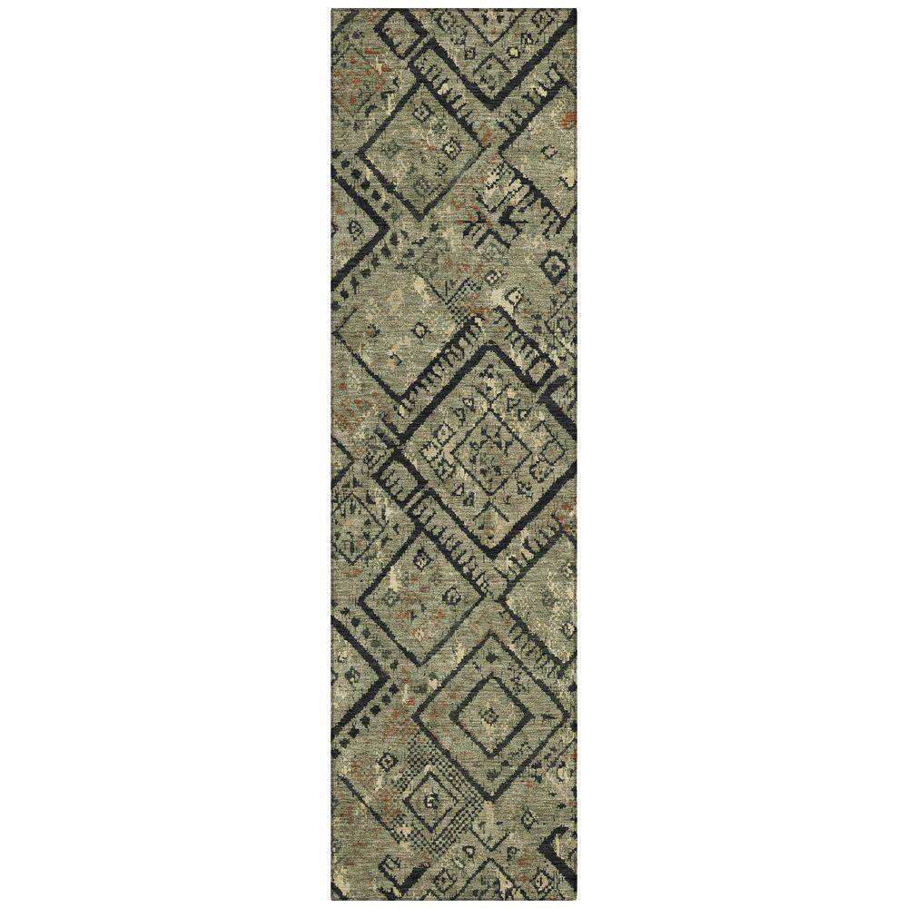 Chantille Machine Washable Indoor/Outdoor Abstract ACN2470 Olive 2 ft. x 7 ft. Runner Rug price history on PriceWatchPro