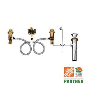 Widespread Bathroom Faucet Rough-In Valve with Drain Assembly - 1/2 in. IPS Connection