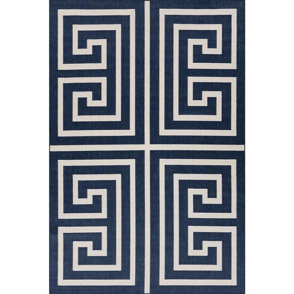 Zirelle Contemporary Navy 5 ft. x 8 ft. Outdoor Area Rug price history on PriceWatchPro
