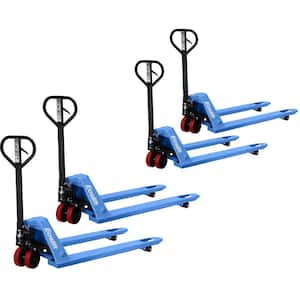 (4-pack) Standard M25D Manual Pallet Jack 5,500 lbs. 27 in. x 48 in. with Polyurethane Wheels