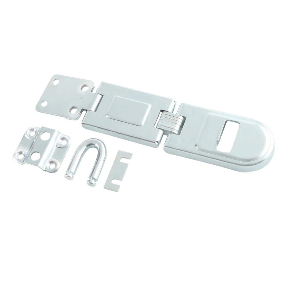 6-1/2 Inch Zinc-Plated Steel Hinge Safety Hasp