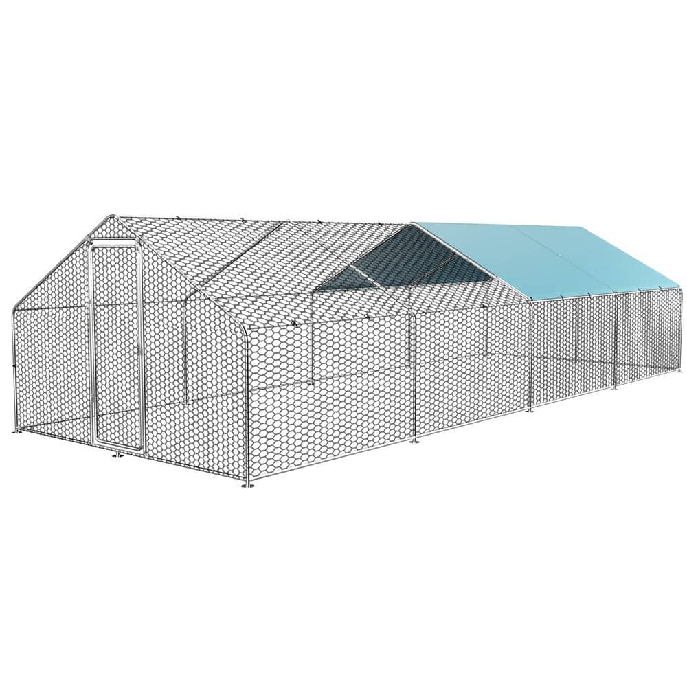 HOMLUX Large Metal Chicken Coop Run for 25/35 Chickens, Walkin Chicken