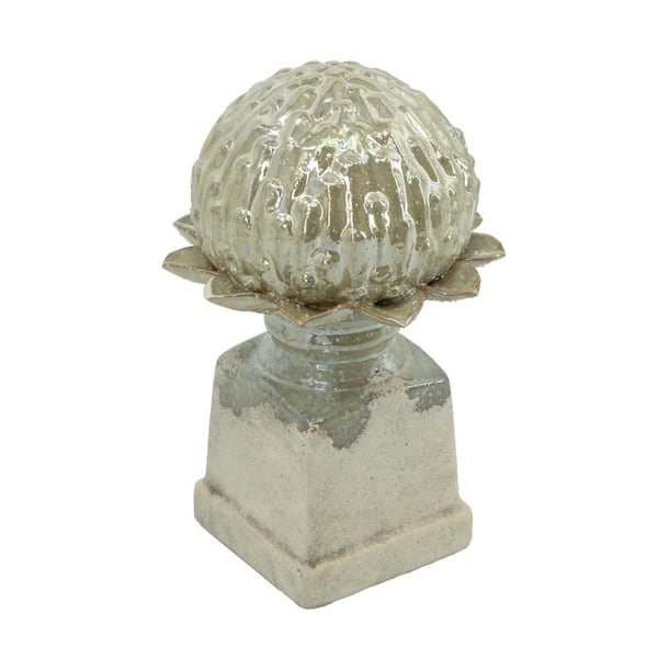 A & B Home Gray 6.9 in. x 10.4 in. Artichoke Ceramic Other