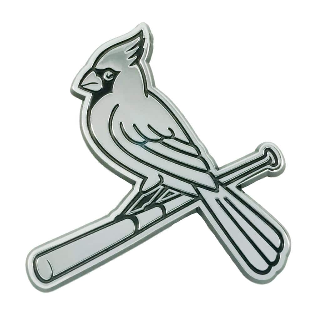 FANMATS 28666 St. Louis Cardinals 3D Chrome Metal Auto Emblem - STL Hat Logo