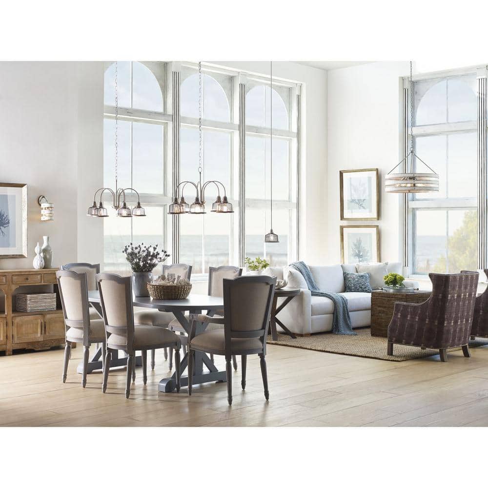 Tilley Coastal Mini Pendant Light in Brushed Nickel with Mesh Shade