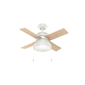 Loki 36 in. Integrated LED Indoor Fresh White Ceiling Fan with Light Kit