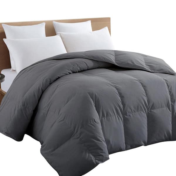 Light Warmth Grey King Size Down Alternative Comforter with Corner Tabs Luxury Hotel Style