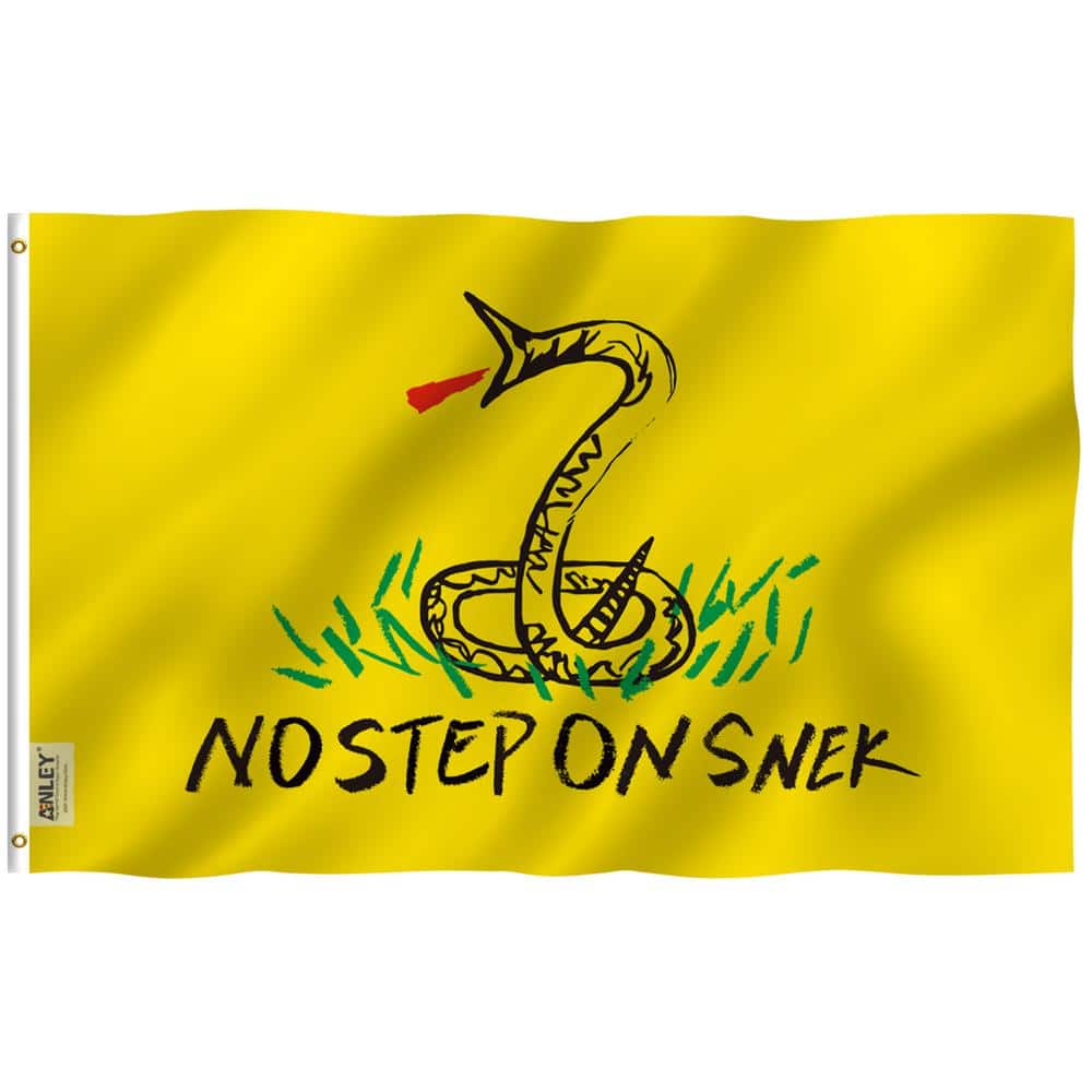Fly Breeze 3 ft. x 5 ft. Polyester No Step on Snek Flag 2-Sided Flag Banner