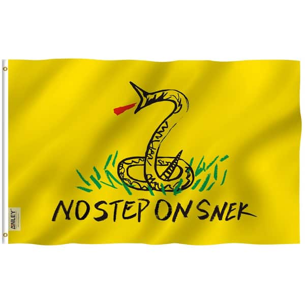 ANLEY Fly Breeze 3 ft. x 5 ft. Polyester No Step on Snek Flag 2-Sided Flag Banner with Brass Grommets and Canvas Header