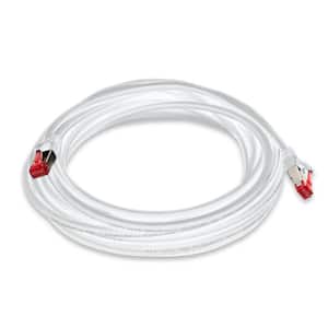 25 ft. CAT 6A 10 GBPS Professional Grade SSTP 26 AWG Patch Cable, White