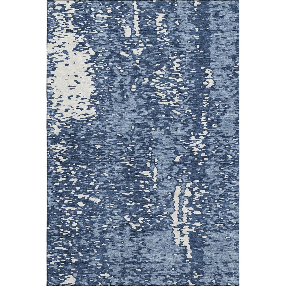 Addison Rugs Mayfield Premium Machine Washable Abstract AMF949 Denim 9 ...