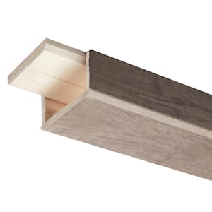 Prestained Gray 3 in. x 5 in. x 96 in. Wood Faux Beam