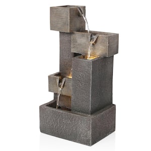 5-Tier Cascading Fountain with Warm White LED Lights