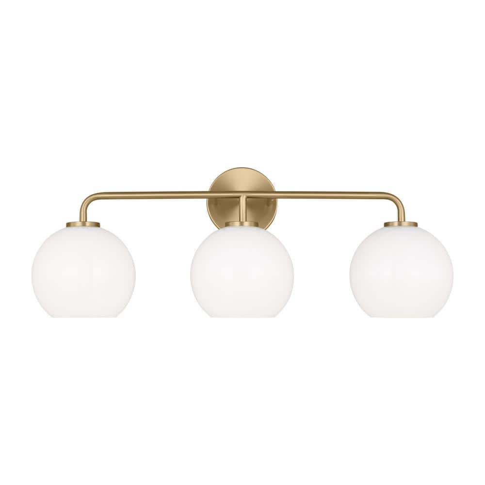 Milk glass store vanity light