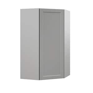 Designer Series Melvern Assembled 24x42x12.25 in. Diagonal Wall Kitchen Cabinet in Heron Gray
