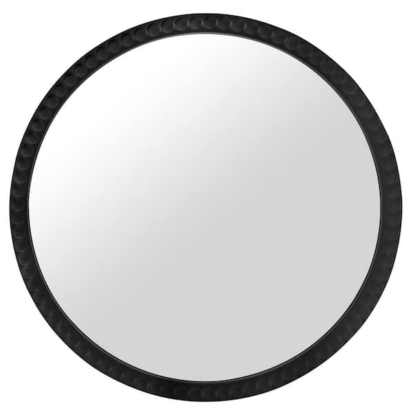 WallBeyond Black Round Wall Mirror 24 inch Circle Mirror for Bathroom with  Metal Framed Mirror for Bathroom, Vanity, Living Room, Entryway Home Decor