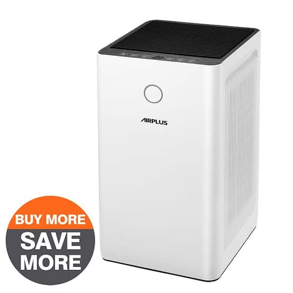Edendirect 2152 sq. ft. H13 HEPA True Personal Console Air Purifier in Whites, 99.97% Cleaner, 235 CFM, Air Quality Indicator