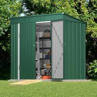 Lofka 6 ft. W x 4 ft. D Outdoor Storage Metal Shed with Double Lockable Doors for Backyard Outdoor, Green,( 25.3 sq. ft. ) CC10-L