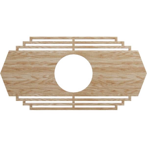 Ekena Millwork 0.375 in. x 4.25 in. x 8 in. Wood Medallion Moulding
