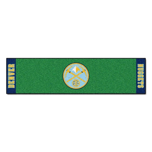 FANMATS NBA Denver Nuggets 1 ft. 6 in. x 6 ft. Indoor 1-Hole Golf Practice Putting Green