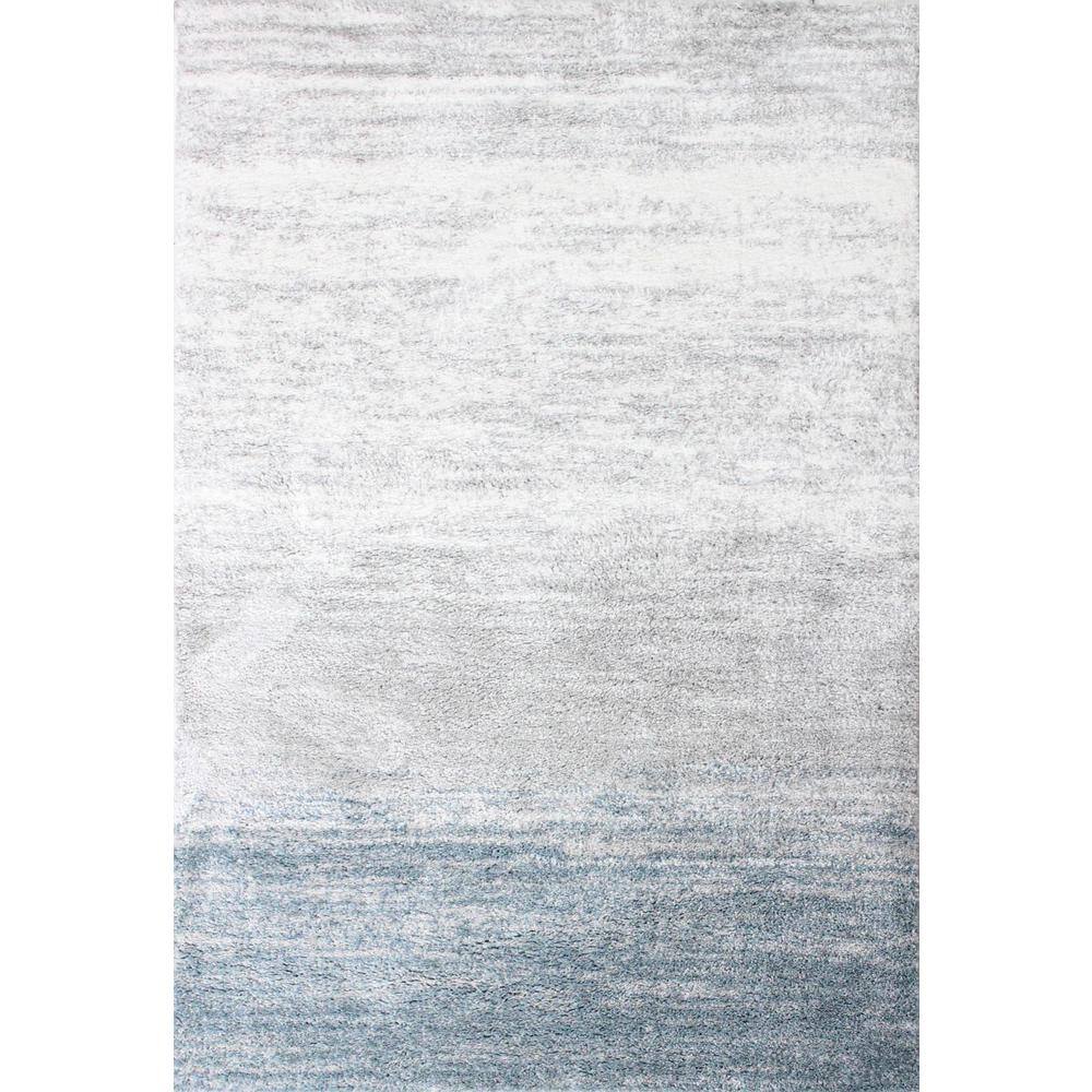Andes White/Blue 8 ft. x 10 ft. (76 x 96) Geometric Contemporary Are