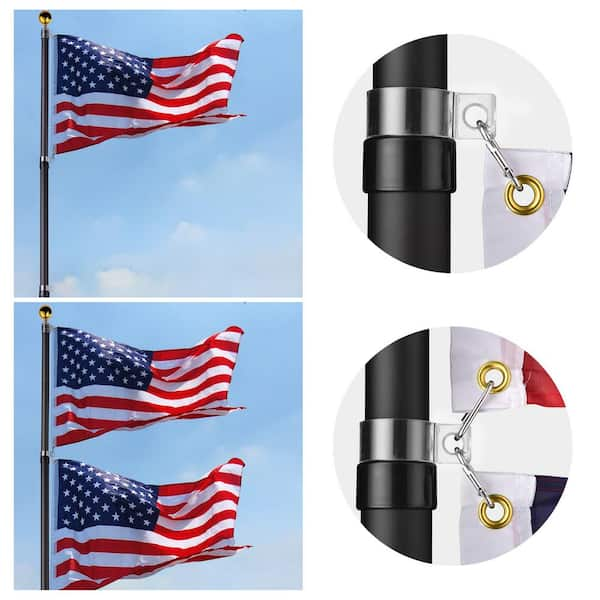 Afoxsos Flagpole 14 Eagle Topper Gold Finial Ornament for 20/25/30Ft Telescopic Pole Yard Outdoor