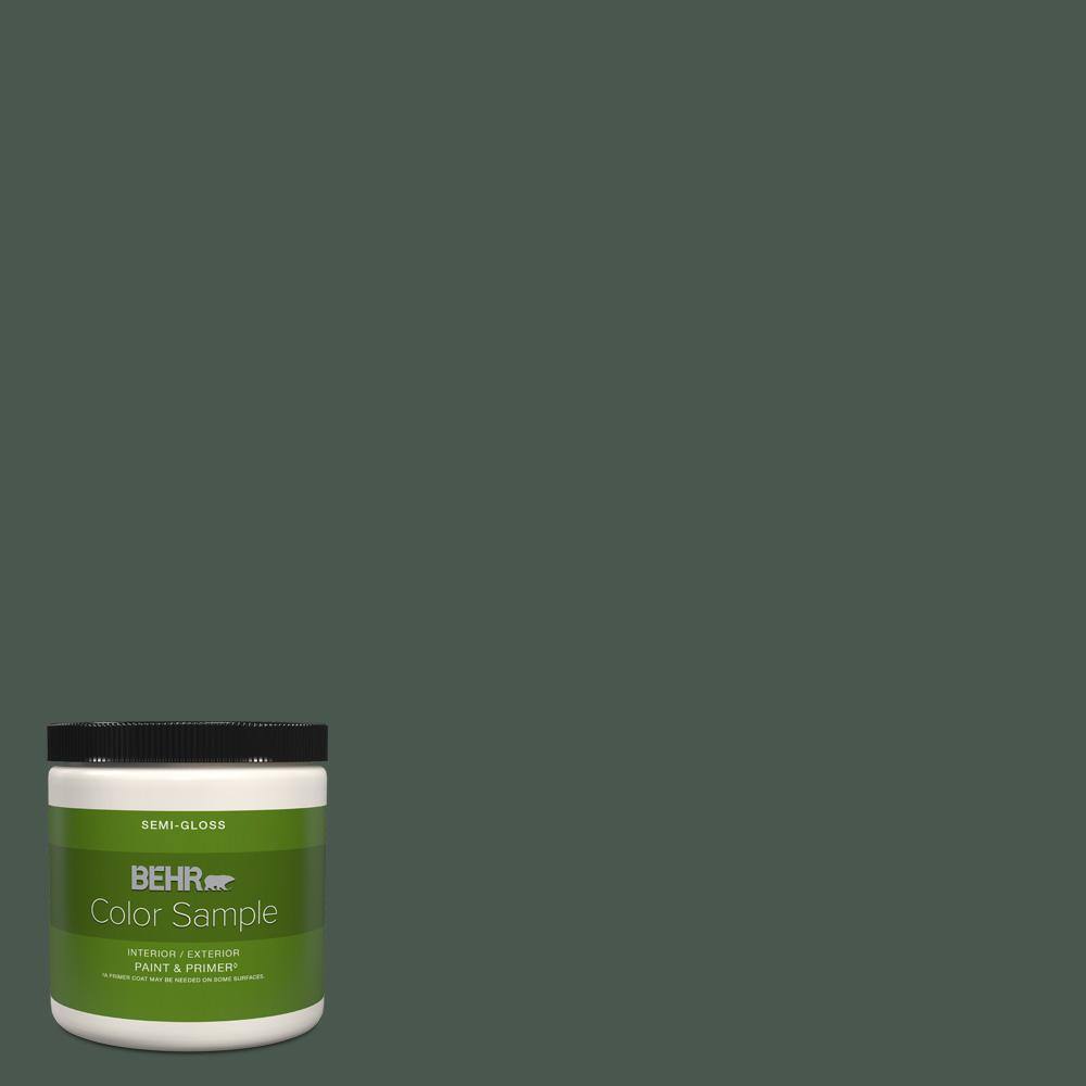 BEHR PREMIUM PLUS 8 oz. ECC453 Conifer SemiGloss Interior/Exterior