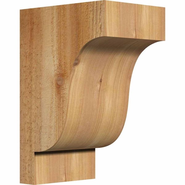 Ekena Millwork 6 in. x 8 in. x 12 in. Western Red Cedar Newport Rough Sawn Corbel