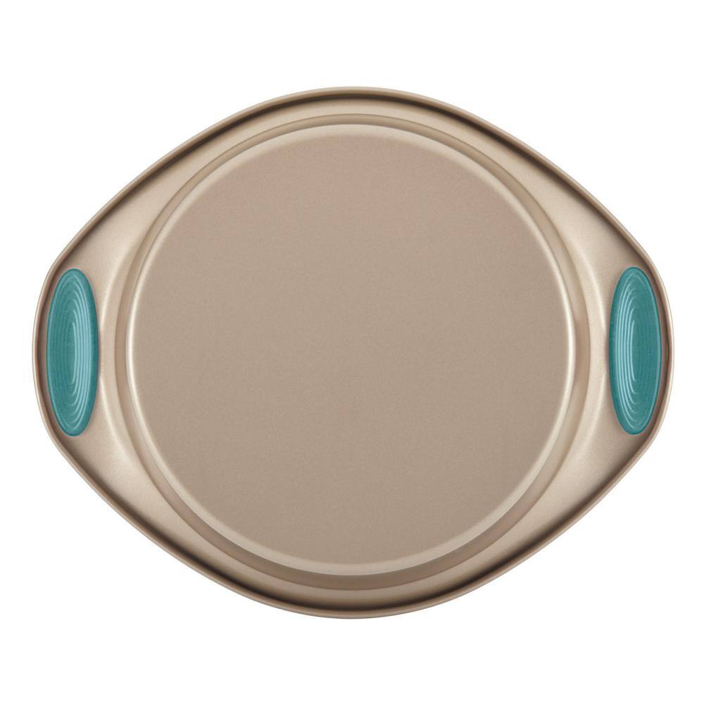 Latte Brown Nonstick 10-Piece Bakeware Set with Blue Grips