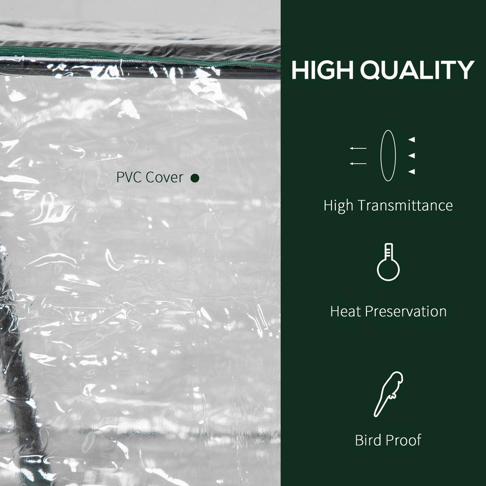 Clear PVC Portable Mini Greenhouse with Zippered Windows